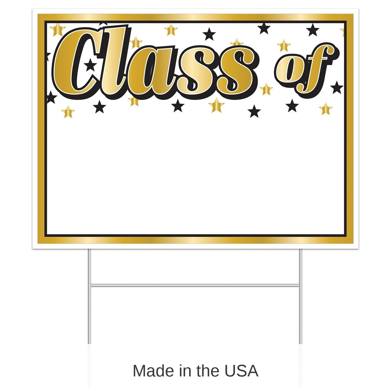 6 Pack Bulk Graduation Party Plastic Class Of Yard Sign