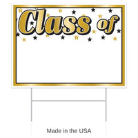 6 Pack Bulk Graduation Party Plastic Class Of Yard Sign