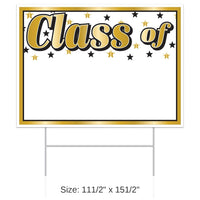6 Pack Bulk Graduation Party Plastic Class Of Yard Sign