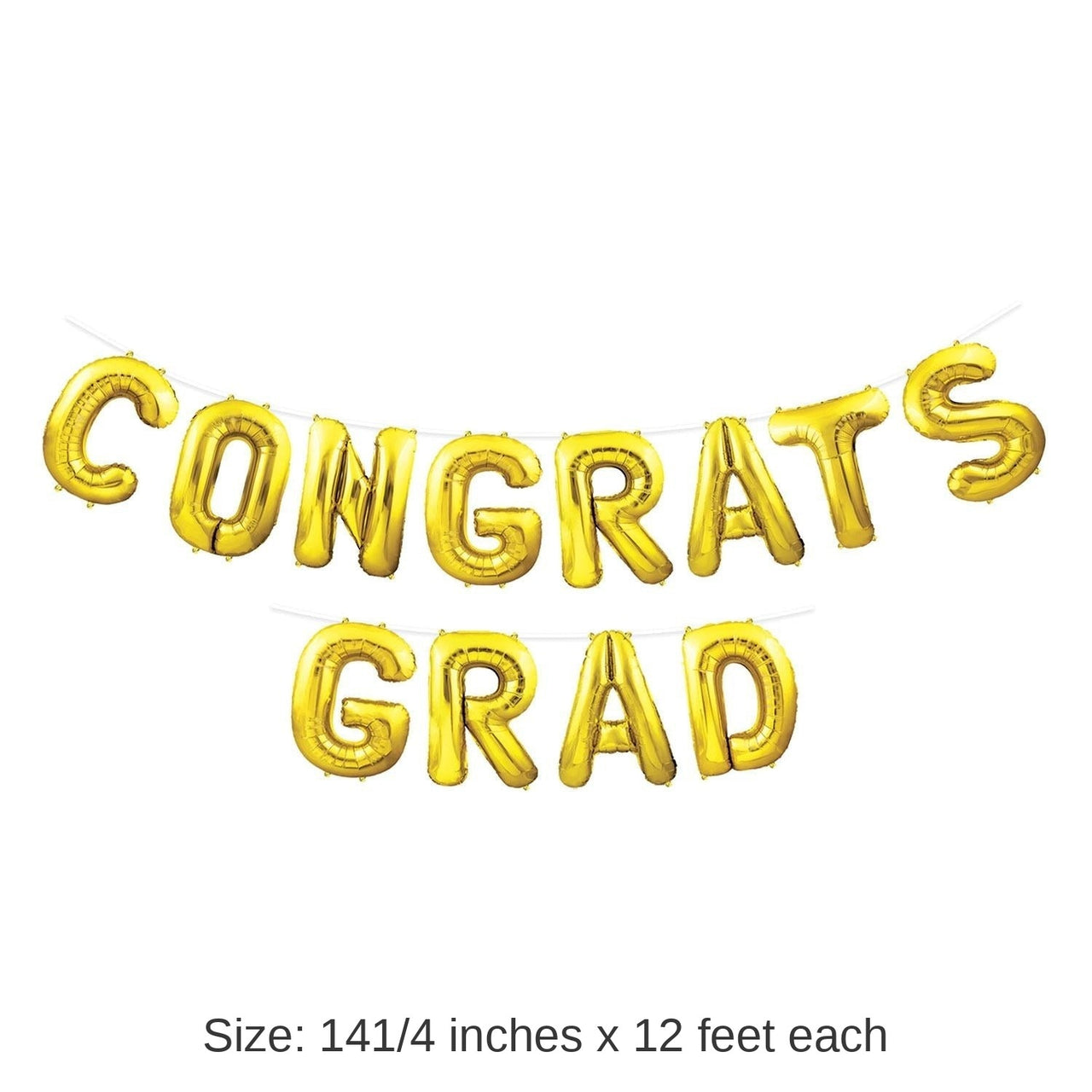 6 Pack Bulk Congrats Grad Graduation Party Balloon Streamer