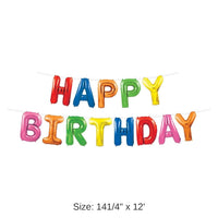 6 Pack Bulk Happy Birthday Party Balloon Streamer - Multi-Color