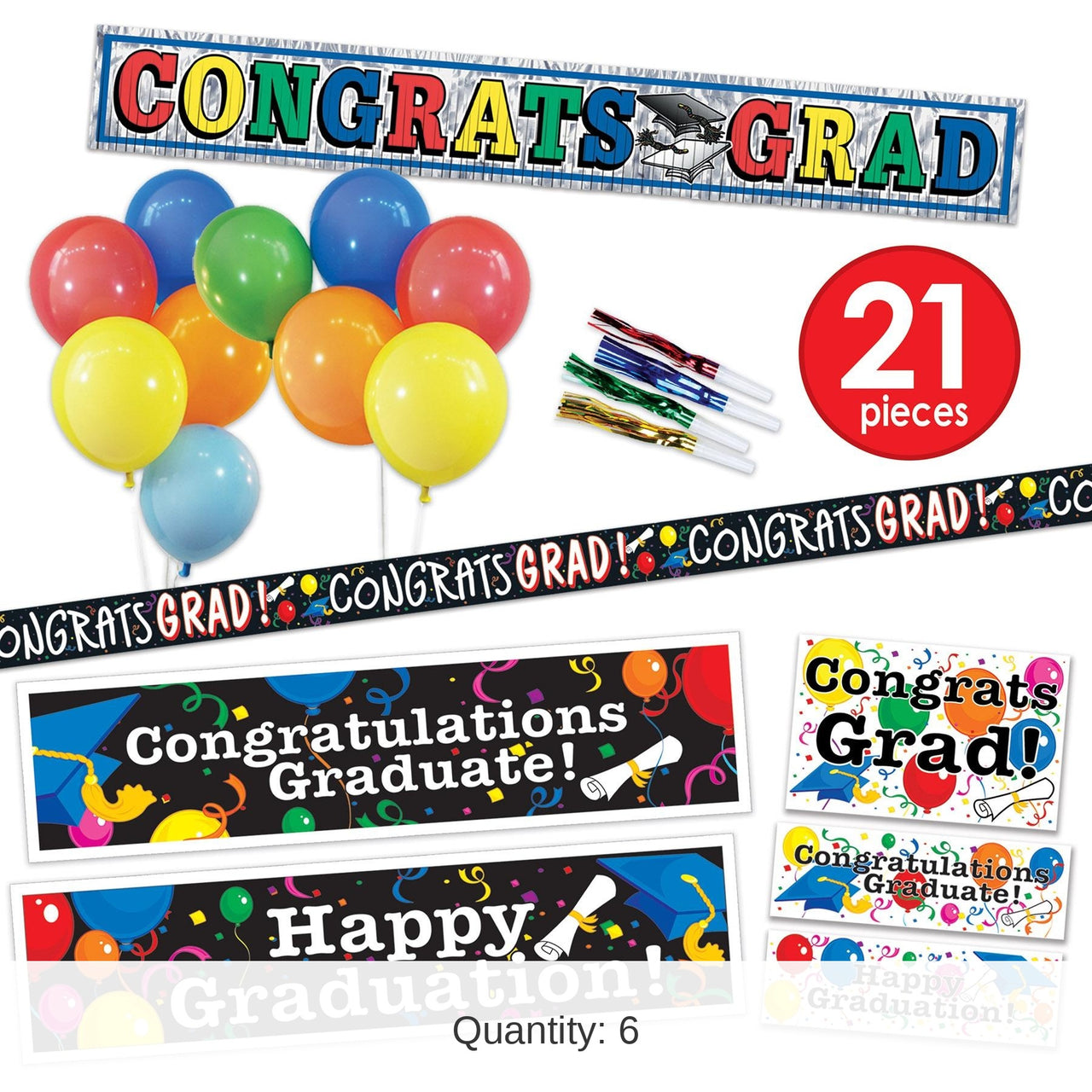 6 Pack Bulk Graduation Party Car Party Box