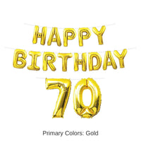 6 Pack Bulk Happy Birthday Party 70th Balloon Streamer