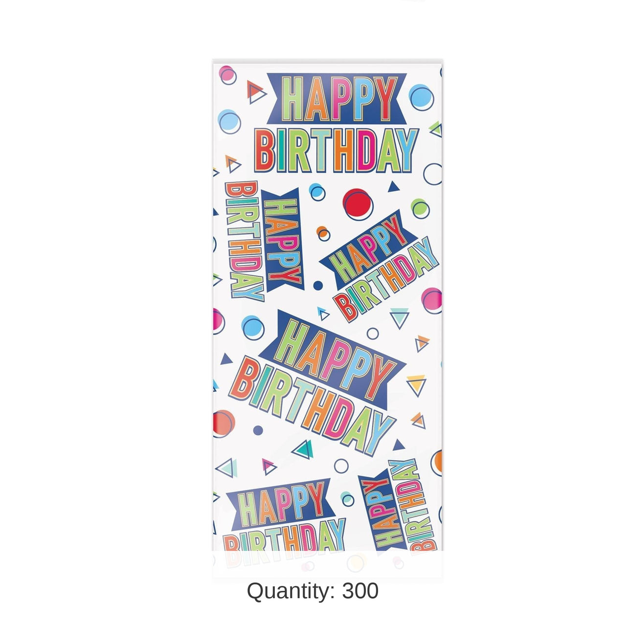 300 Pack Bulk Happy Birthday Party Cello Bags