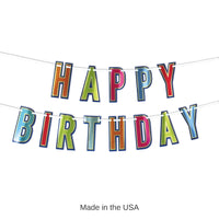 12 Pack Bulk Foil Happy Birthday Party Streamer