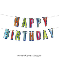 12 Pack Bulk Foil Happy Birthday Party Streamer