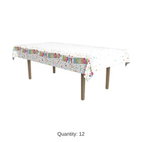 12 Pack Bulk Happy Birthday Party Tablecover