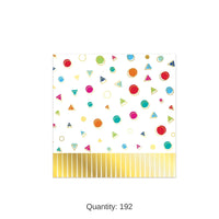 192 Pack Bulk Happy Birthday Party Fringed Luncheon Napkins