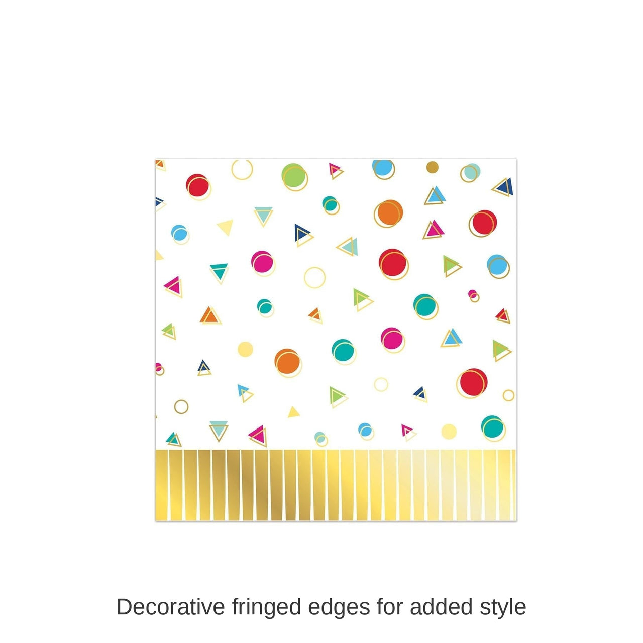 192 Pack Bulk Happy Birthday Party Fringed Luncheon Napkins