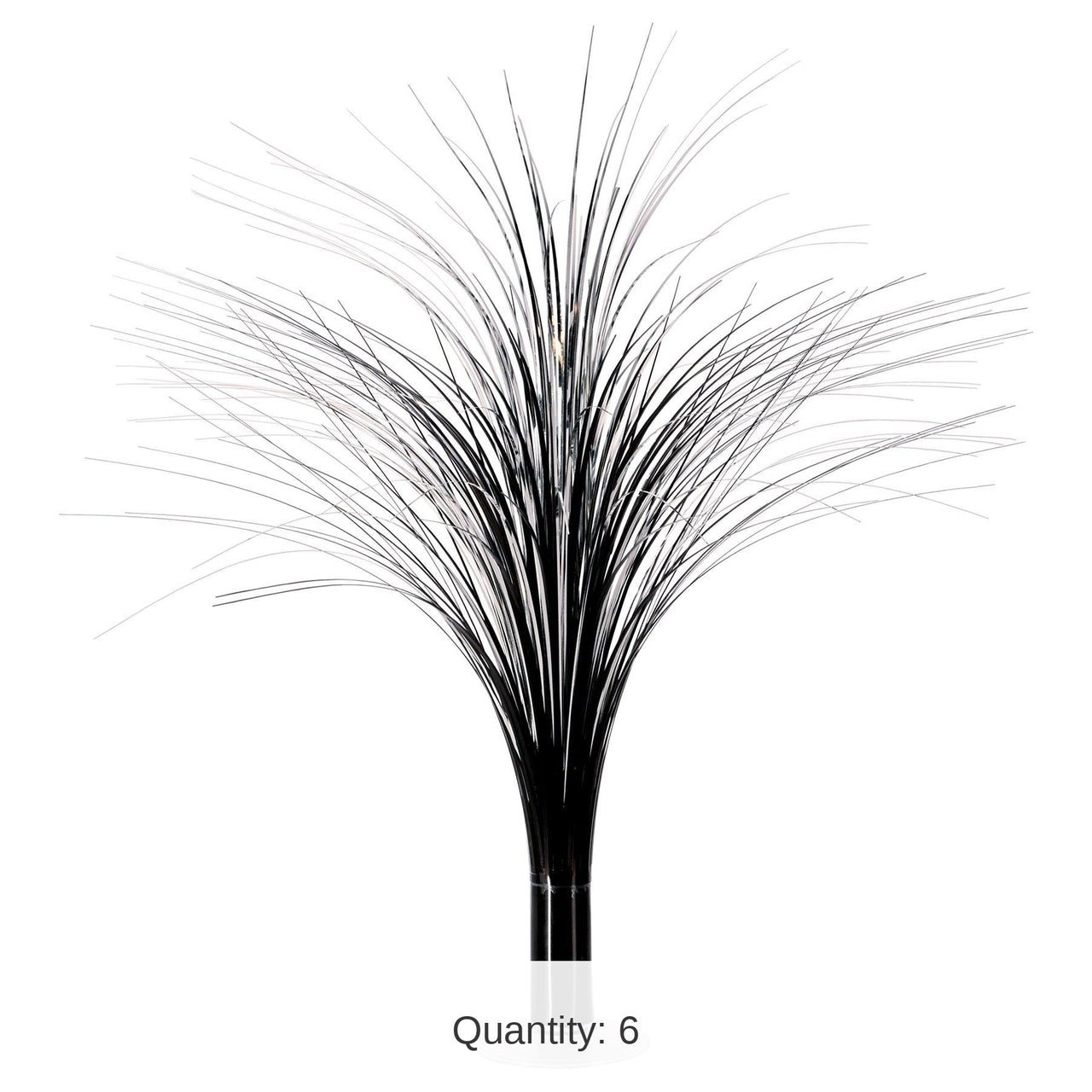 6 Pack Bulk Metallic Party Spray Centerpiece - black & silver
