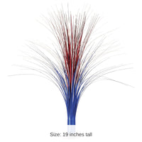 6 Pack Bulk Metallic Spray Centerpiece - red, silver, blue