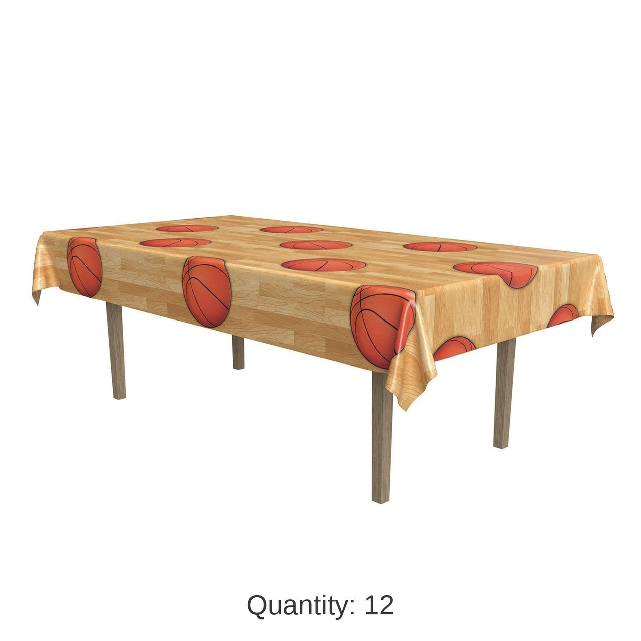 12 Pack Bulk Basketball Theme Party Tablecover