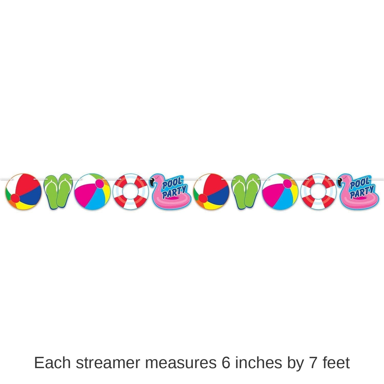 12 Pack Bulk Pool Party Streamer