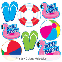 96 Pack Bulk Pool Party Cutouts