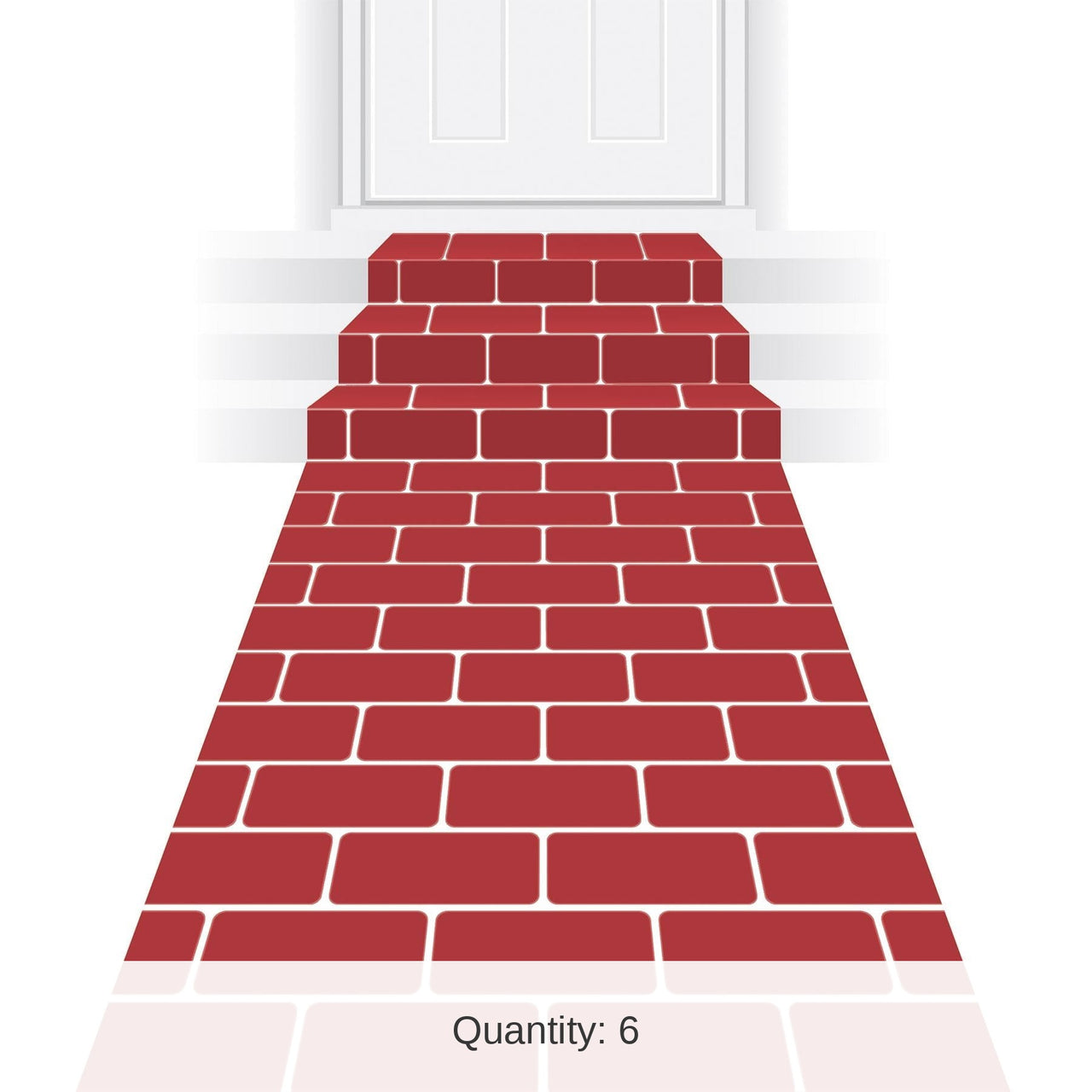 6 Pack Bulk Red Brick Party Runner