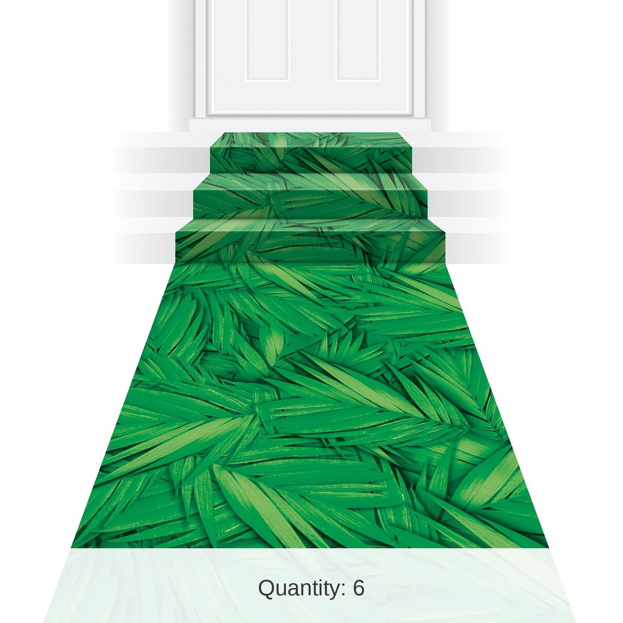 6 Pack Bulk Luau Party Palm Leaf Runner