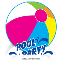 12 Pack Bulk 3-D Pool Party Centerpiece