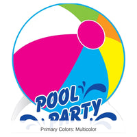 12 Pack Bulk 3-D Pool Party Centerpiece