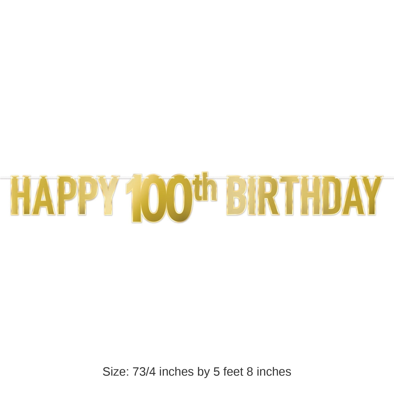 12 Pack Bulk Happy 100th Birthday Streamer Foil Banner Decoration