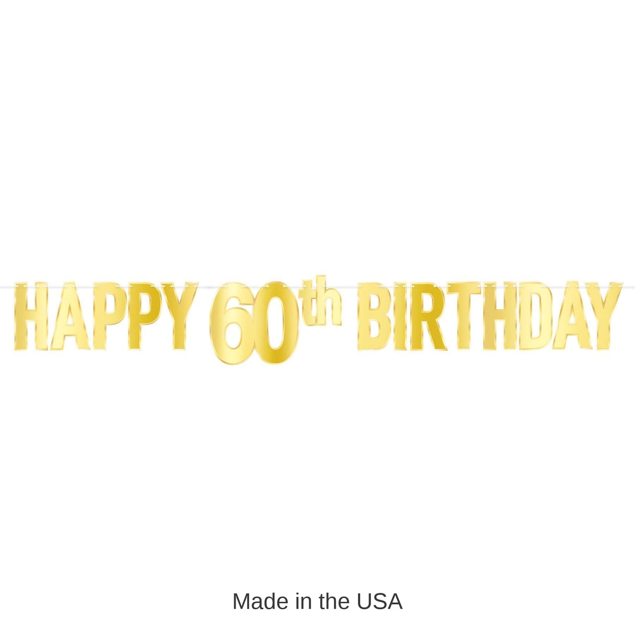12 Pack Bulk Foil Happy 60th Birthday Party Streamer