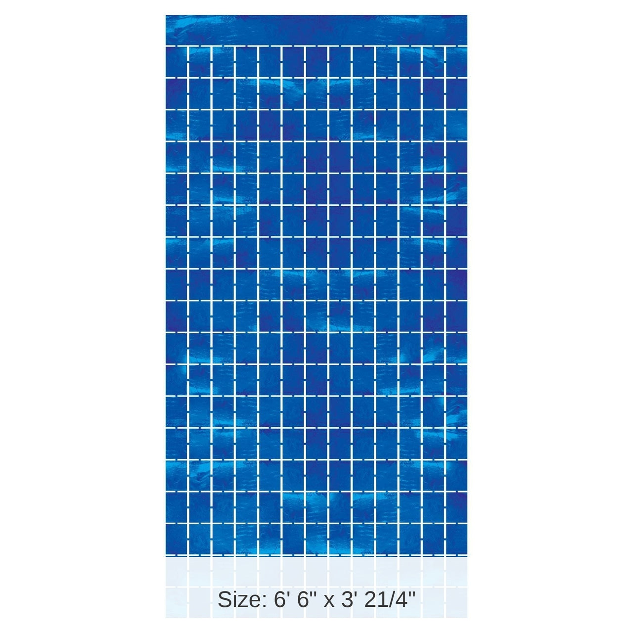 6 Pack Bulk Blue Metallic Party Square Curtain