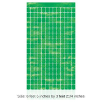6 Pack Bulk Green Metallic Party Square Curtain