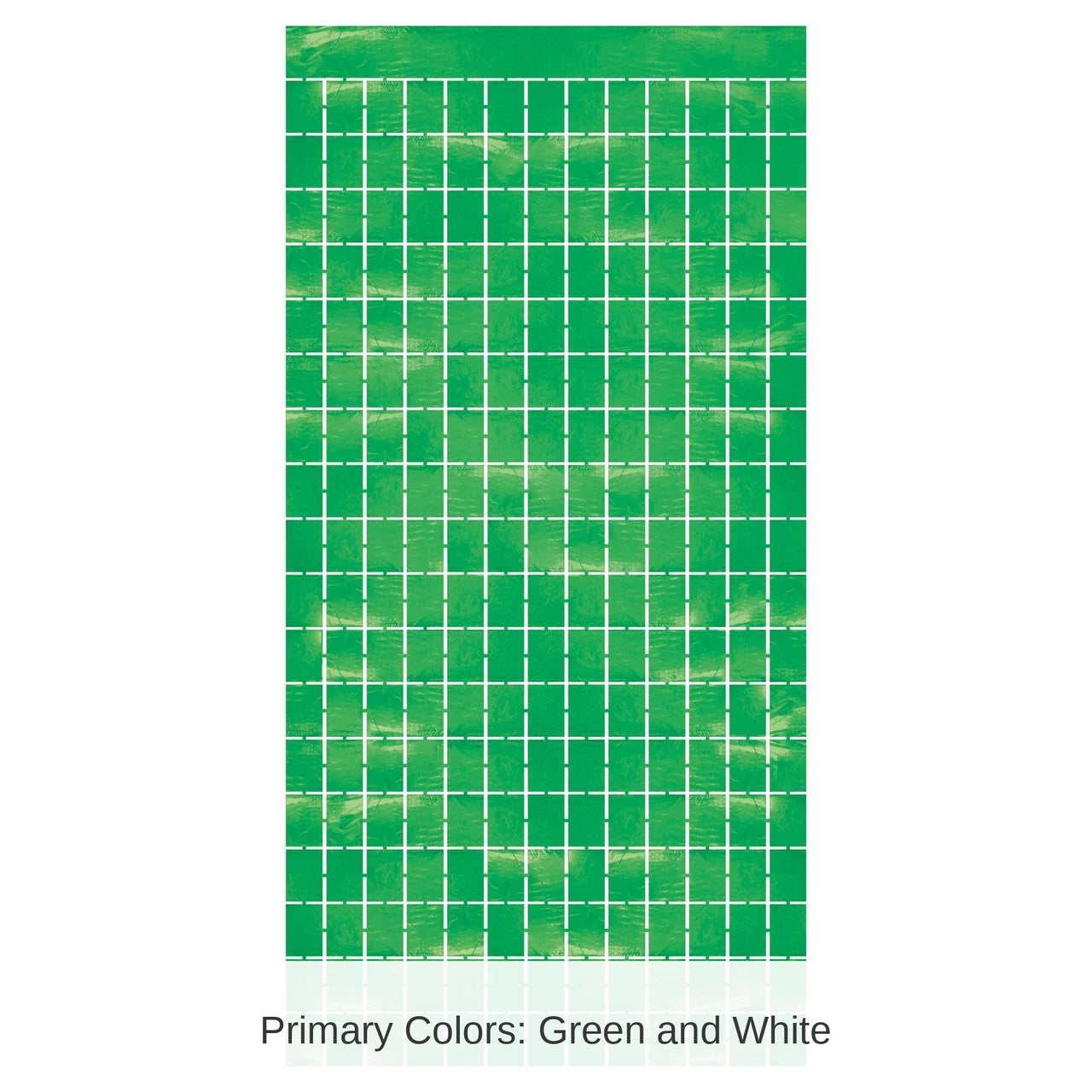 6 Pack Bulk Green Metallic Party Square Curtain