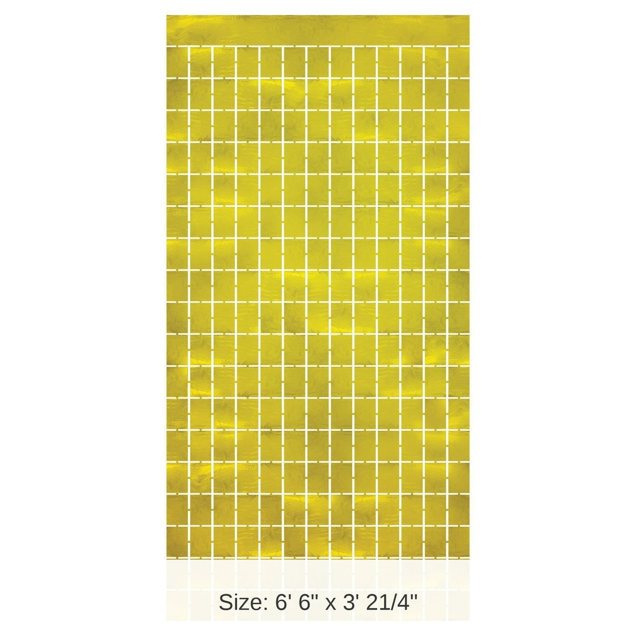 6 Pack Bulk Metallic Party Square Curtain - Gold