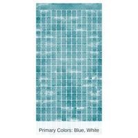 6 Pack Bulk Light Blue Metallic Party Square Curtain