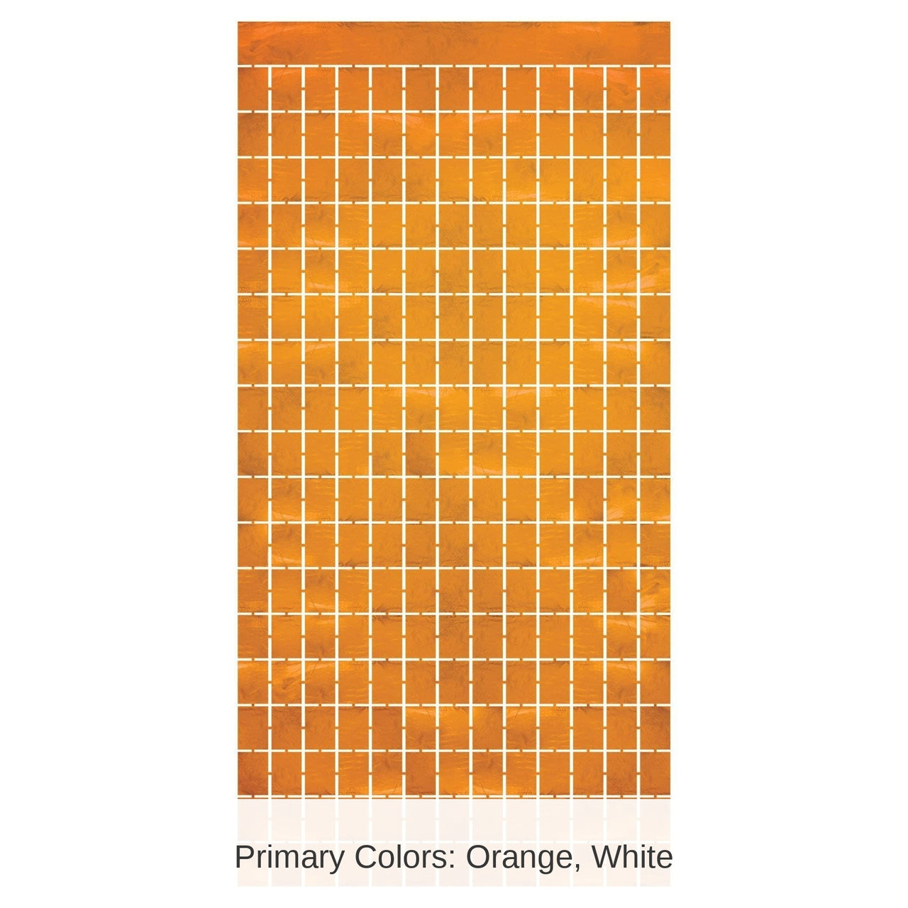 6 Pack Bulk Orange Metallic Party Square Curtain
