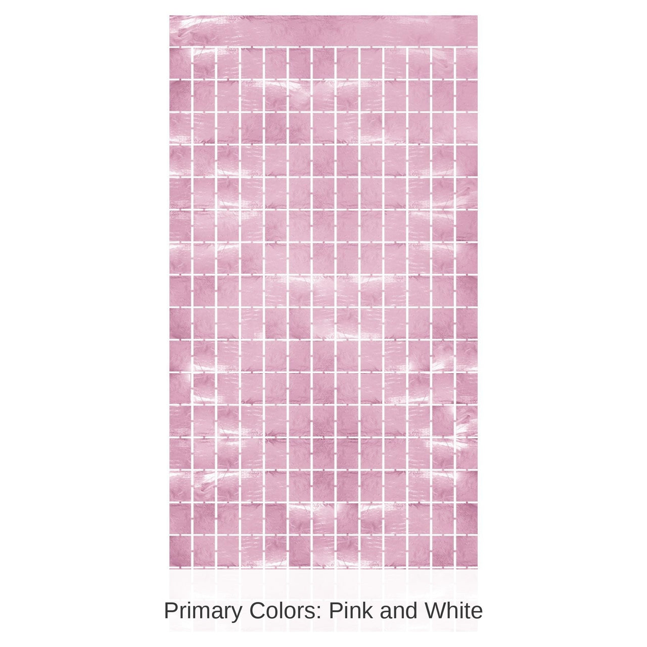 6 Pack Bulk Pink Metallic Party Square Curtain