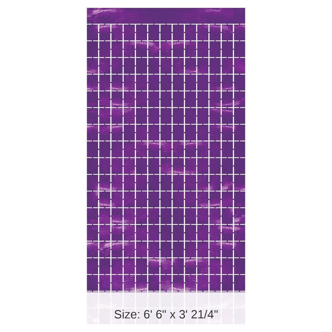 6 Pack Bulk Purple Metallic Party Square Curtain