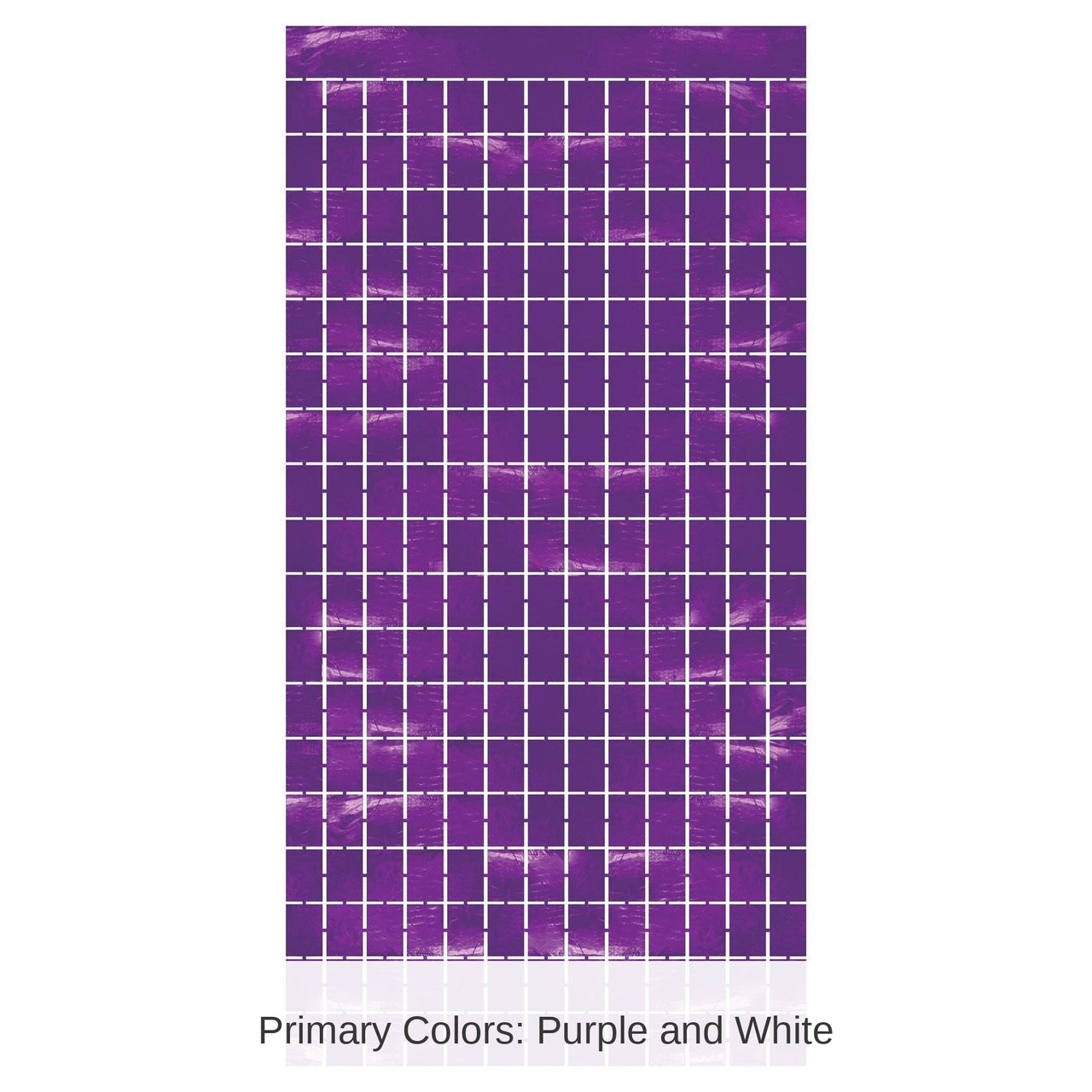 6 Pack Bulk Purple Metallic Party Square Curtain