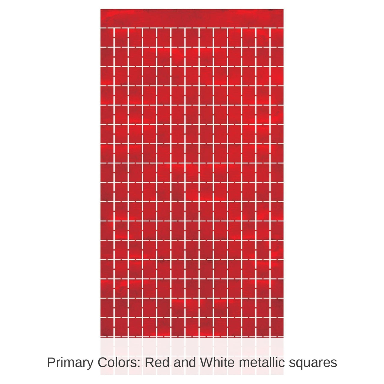 6 Pack Bulk Red Metallic Party Square Curtain
