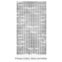 6 Pack Bulk Metallic Party Square Curtain - Silver