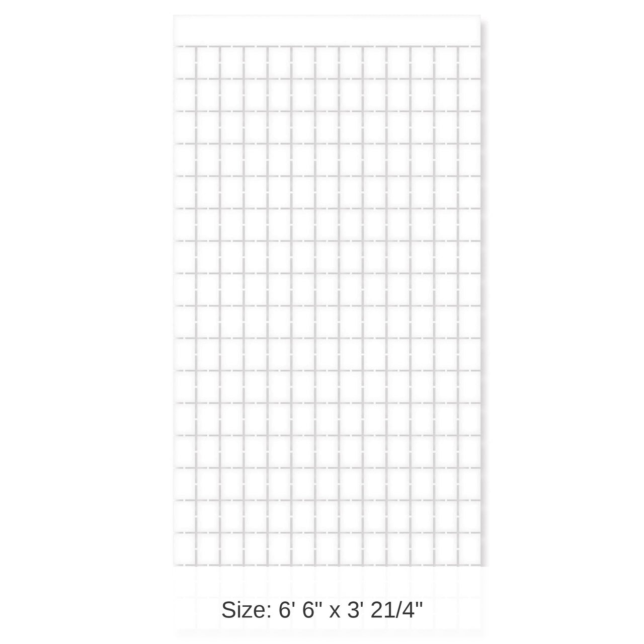 6 Pack Bulk White Metallic Party Square Curtain