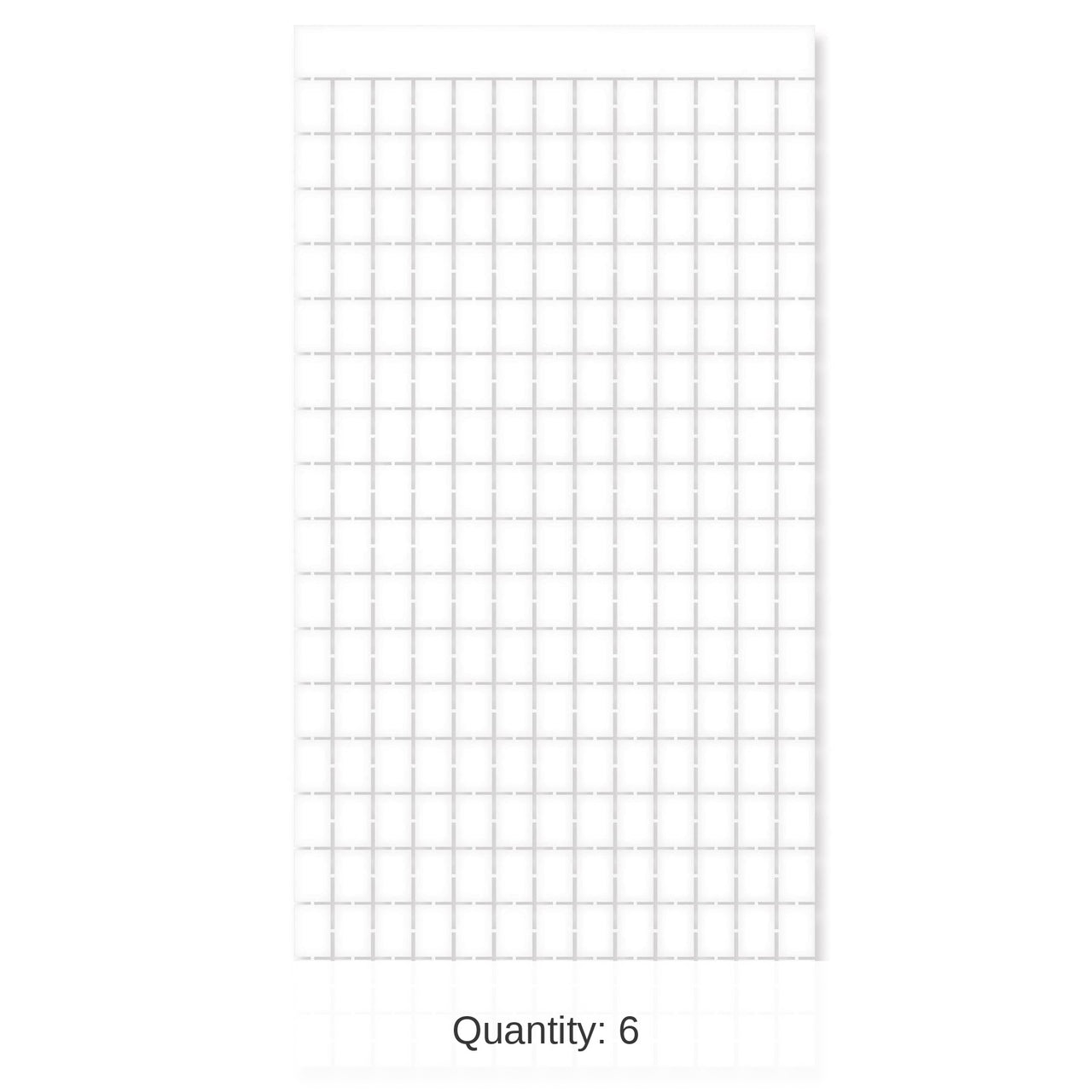 6 Pack Bulk White Metallic Party Square Curtain
