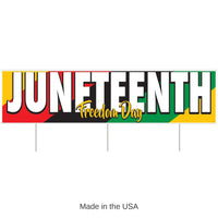 6 Pack Bulk Plastic Jumbo Juneteenth Yard Sign