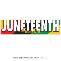 6 Pack Bulk Plastic Jumbo Juneteenth Yard Sign