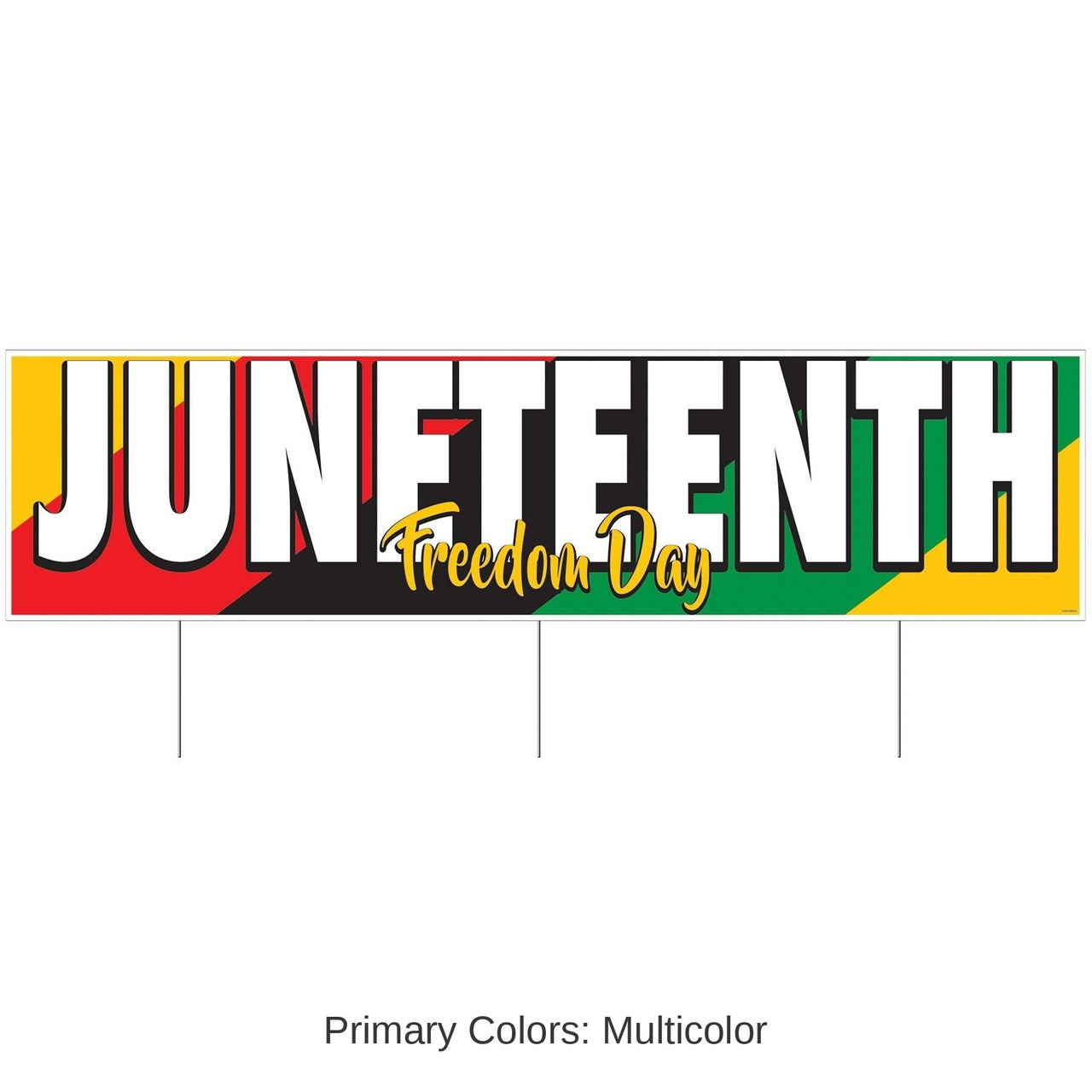 6 Pack Bulk Plastic Jumbo Juneteenth Yard Sign