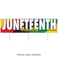 6 Pack Bulk Plastic Jumbo Juneteenth Yard Sign