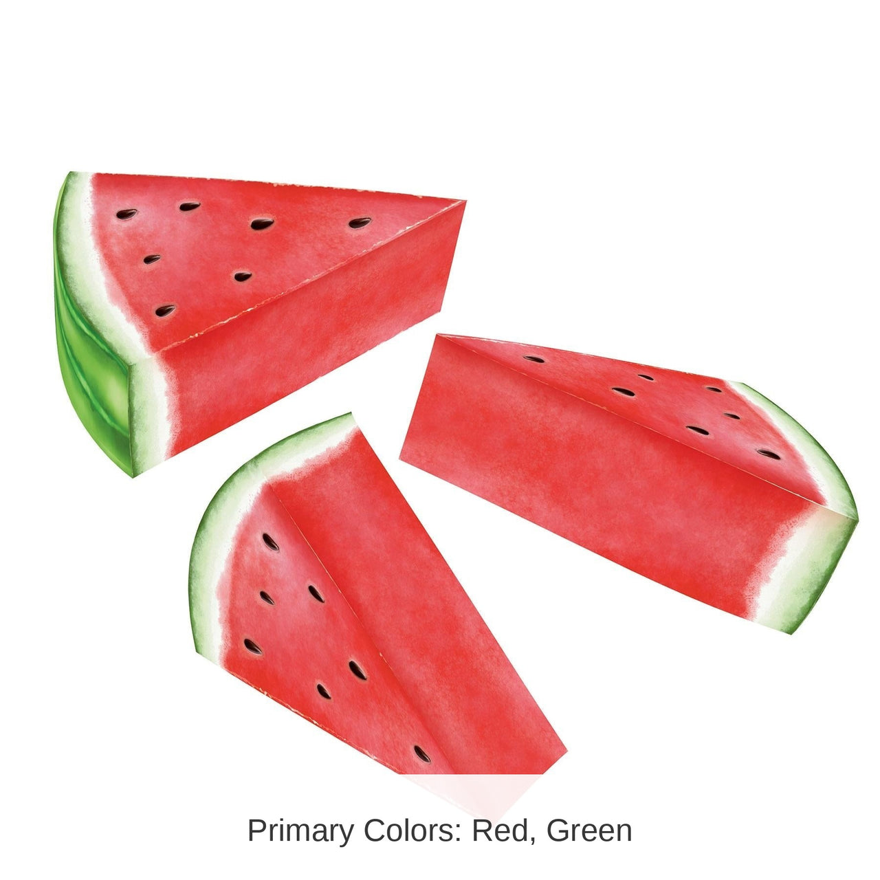 36 Pack Bulk 3-D Watermelon Party Centerpieces