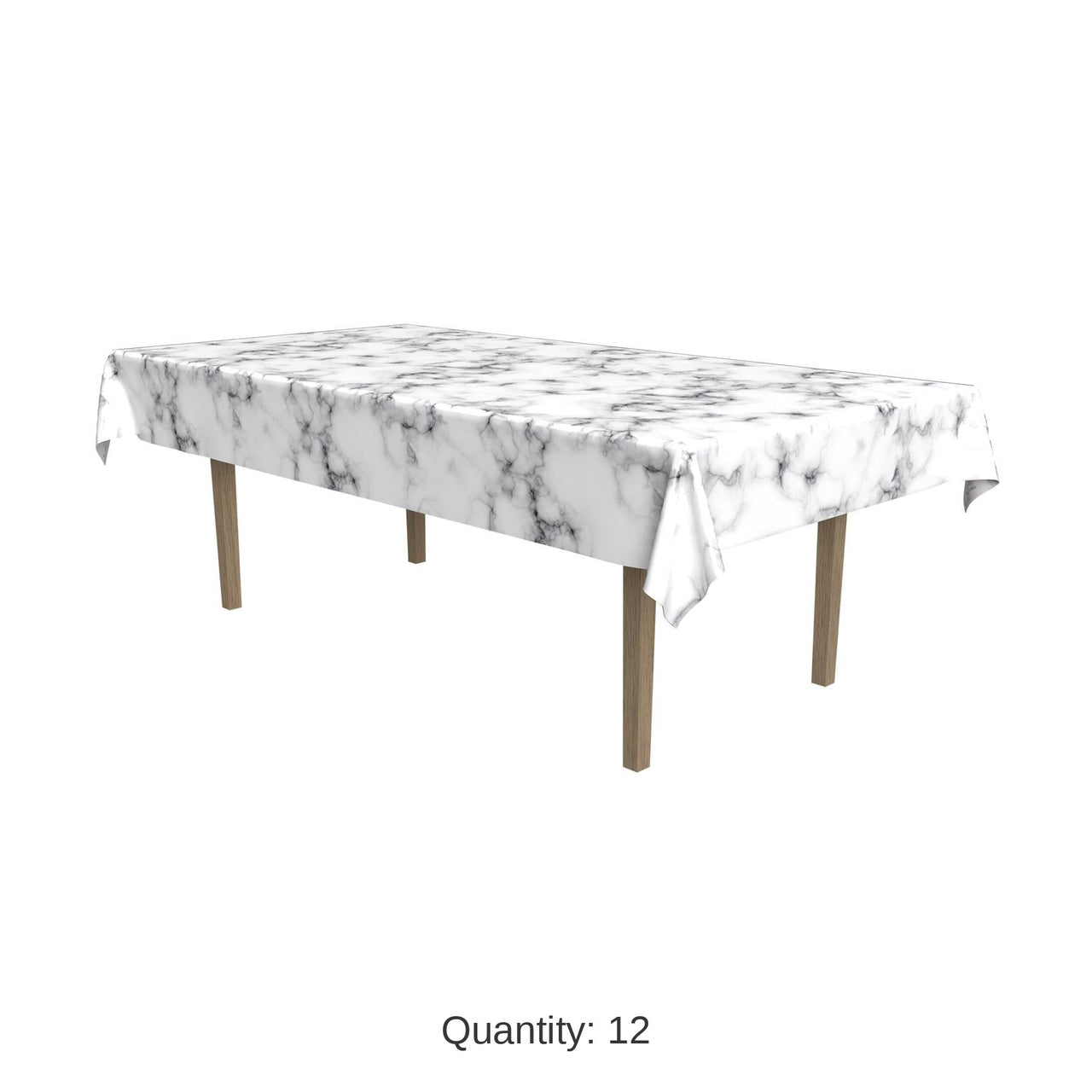 12 Pack Bulk Marble Party Tablecover
