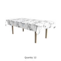 12 Pack Bulk Marble Party Tablecover
