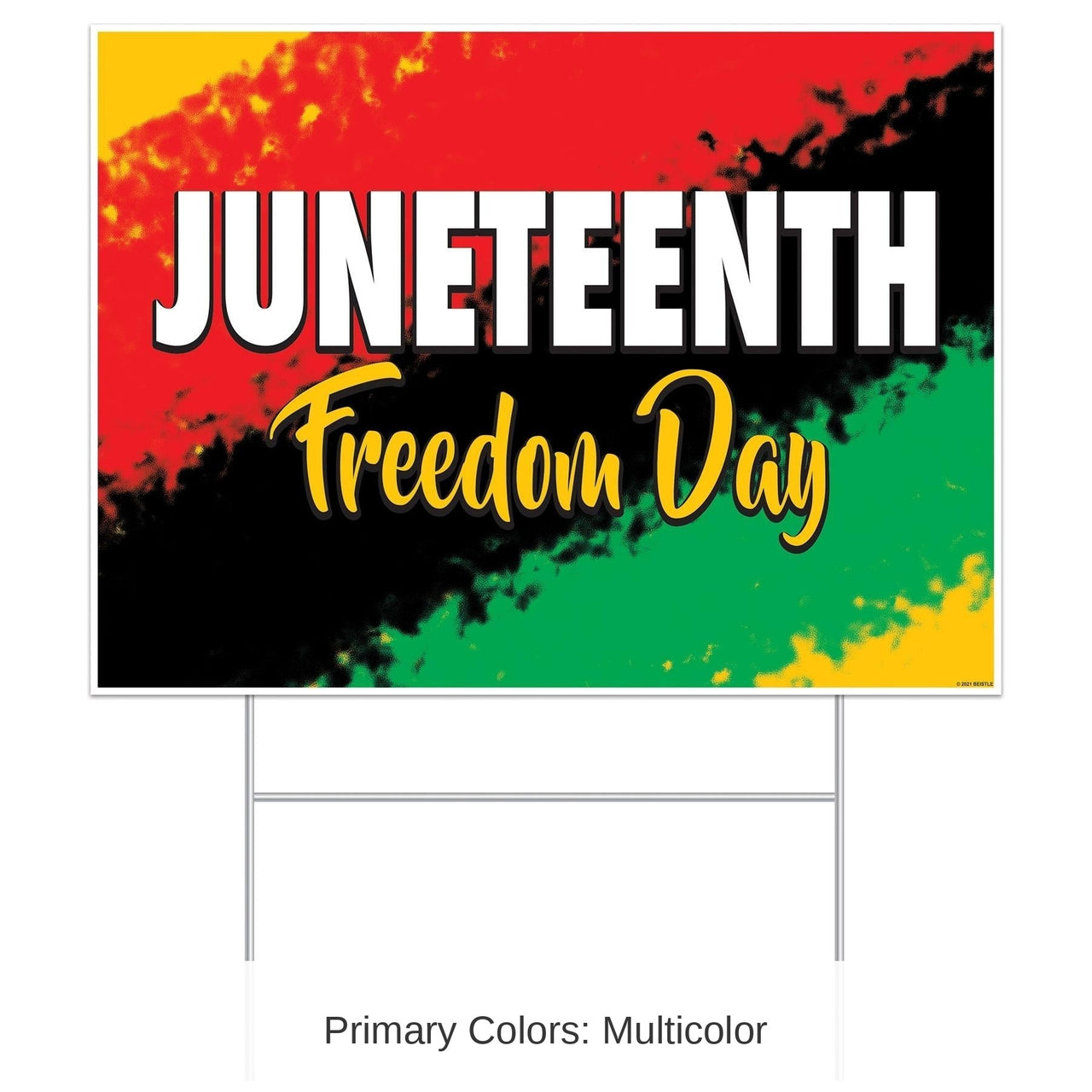 6 Pack Bulk Plastic Juneteenth Yard Sign