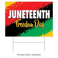 6 Pack Bulk Plastic Juneteenth Yard Sign