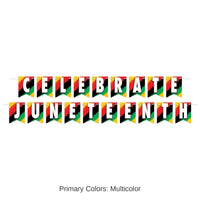 12 Pack Bulk Celebrate Juneteenth Streamer