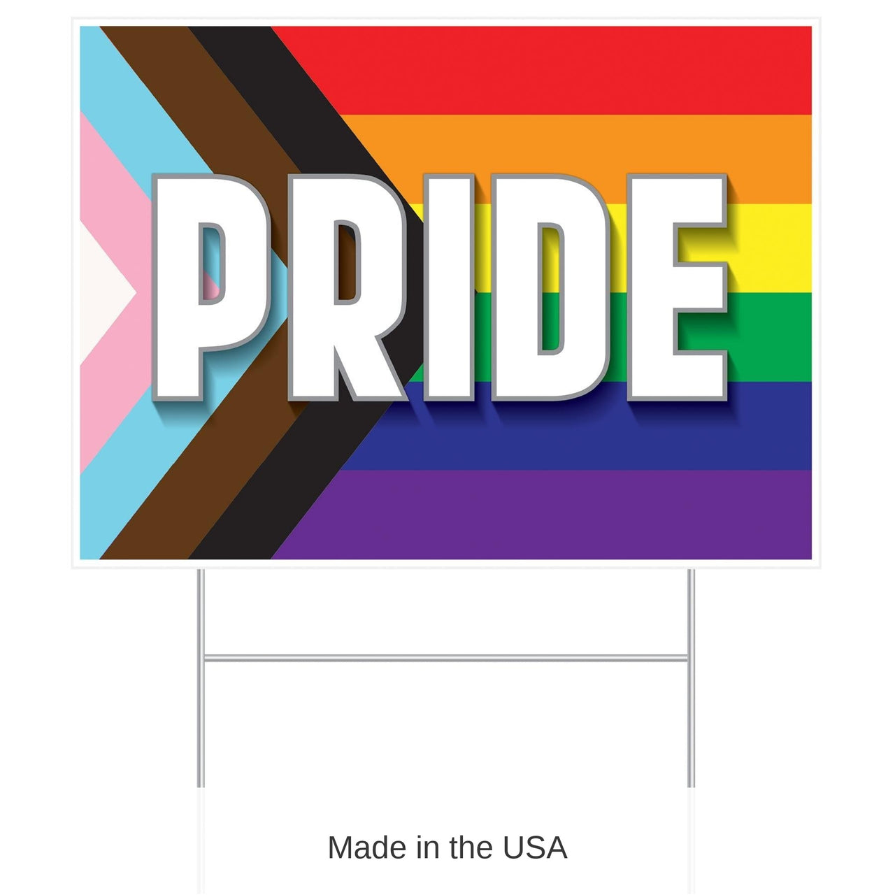 6 Pack Bulk Plastic Pride Flag Party Yard Sign