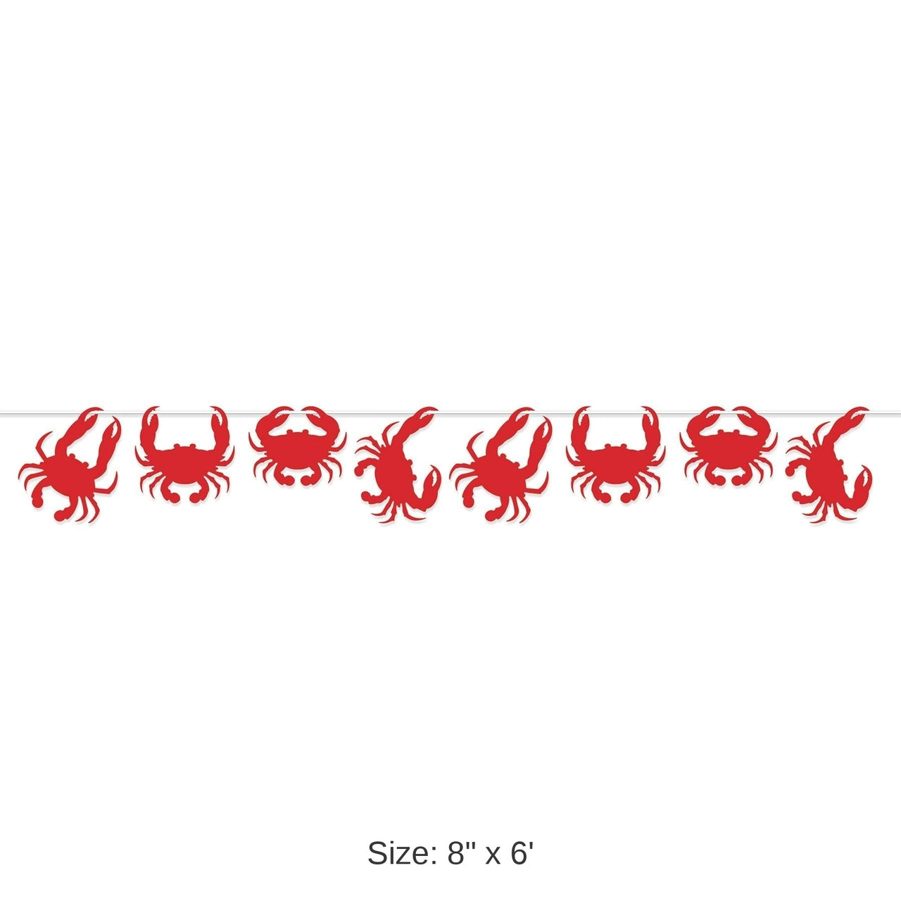 12 Pack Bulk Luau Party Crab Streamer