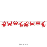 12 Pack Bulk Luau Party Crab Streamer